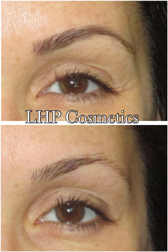 eyebrows microblading microshading before after